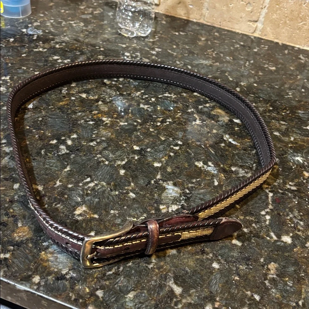 Bonded Braided Genuine Leather/fabric belt! Men’s 36